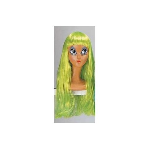 Parrucca Fashion Verde Lunga Frangia - Foto 1